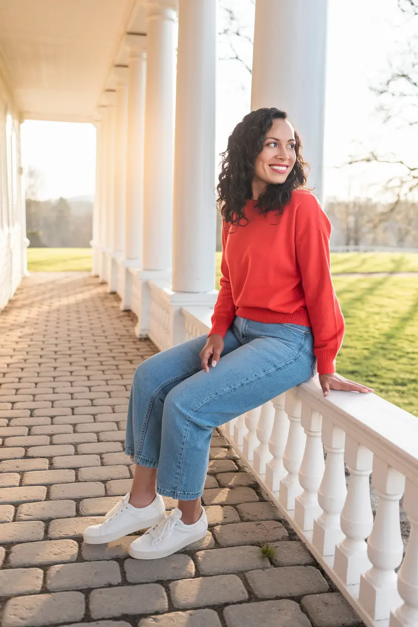 fall fashion trends women casual 2025 Weekend Brights Done Right