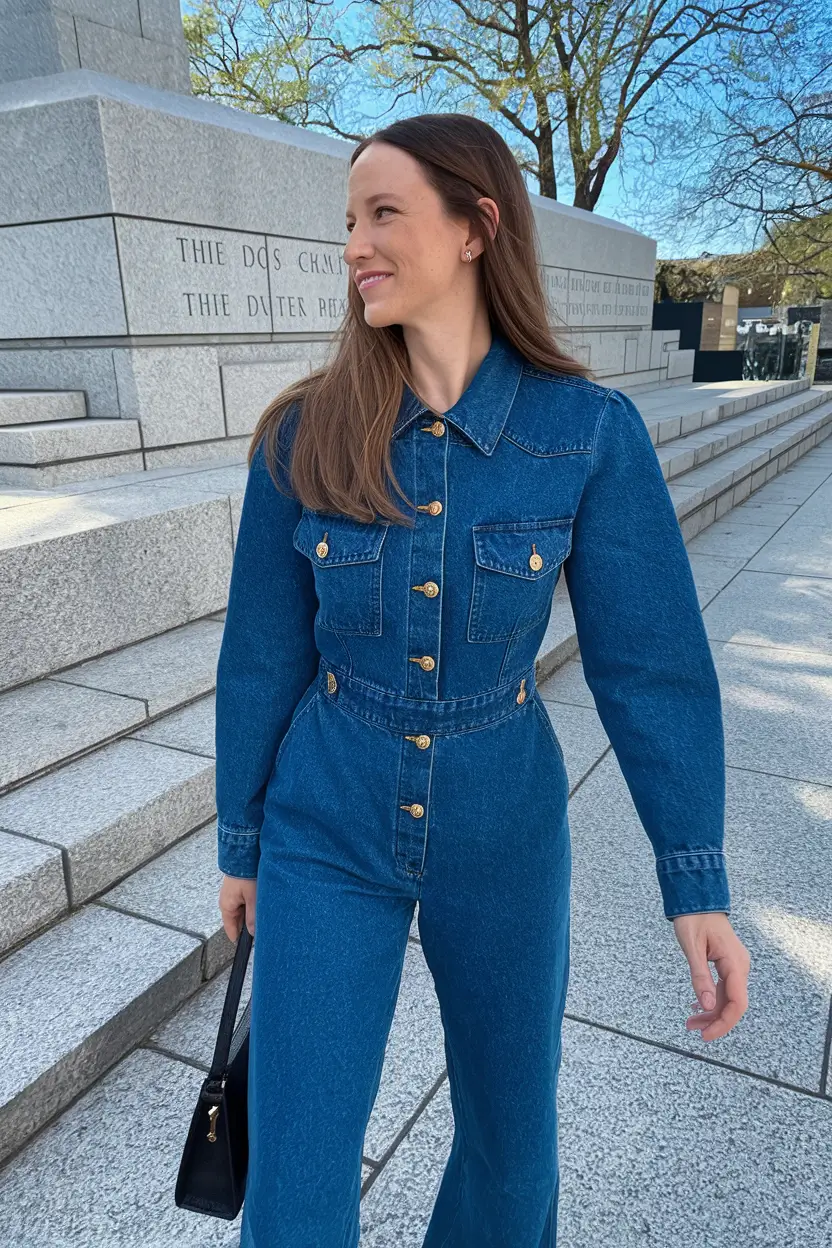 fall fashion trends women casual 2025 Structured Denim for Cool Girls