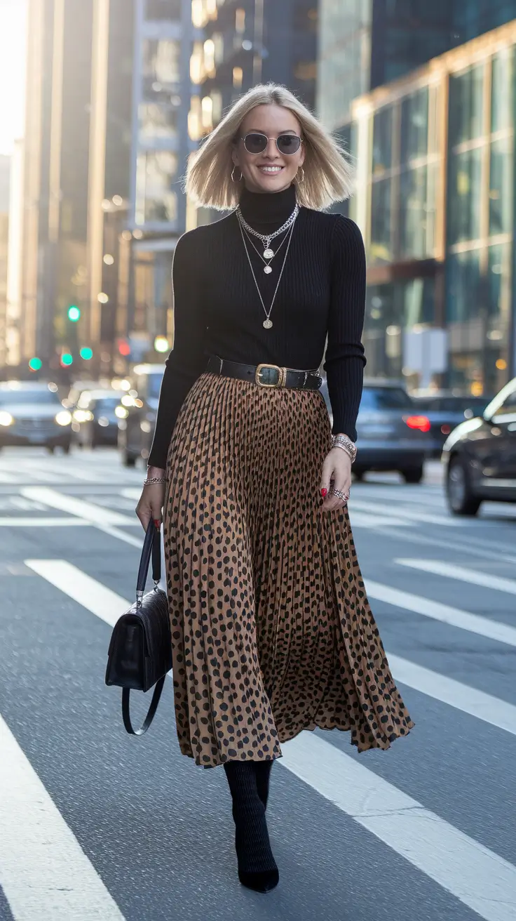 fall fashion trends women european 2025 Polka Dots and Confidence Walks