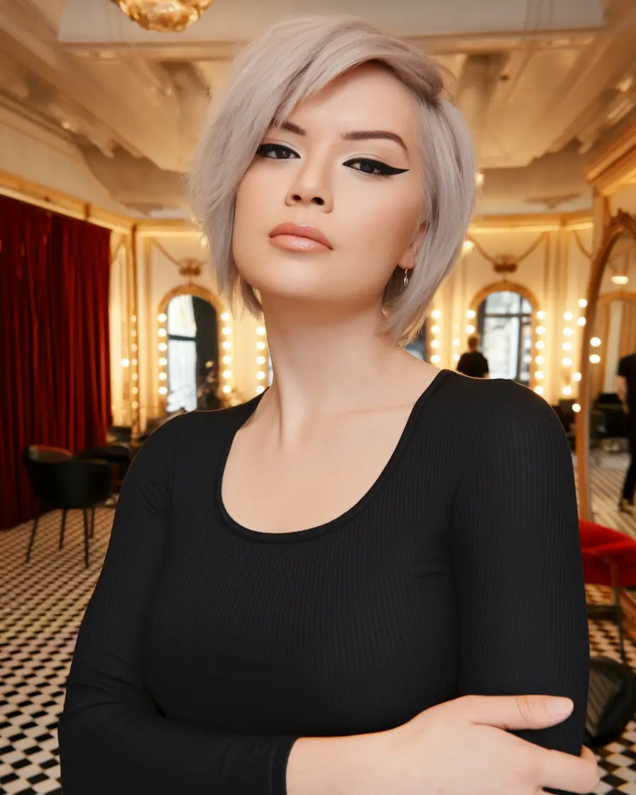 fun fall hair colors for blondes short Edgy Ash Blonde with Volume and Attitude