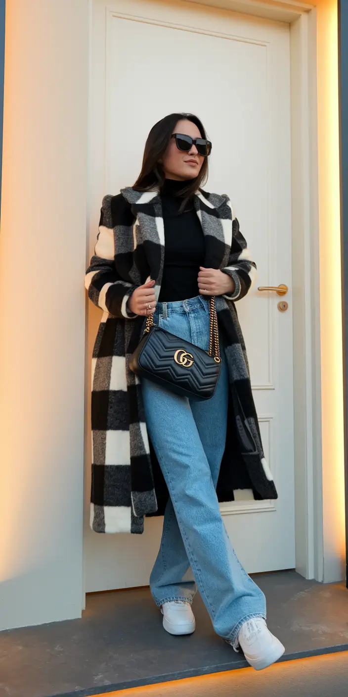 Hot Fall outfits Trends to Copy in 2025+Bold Checks and Luxury Basics