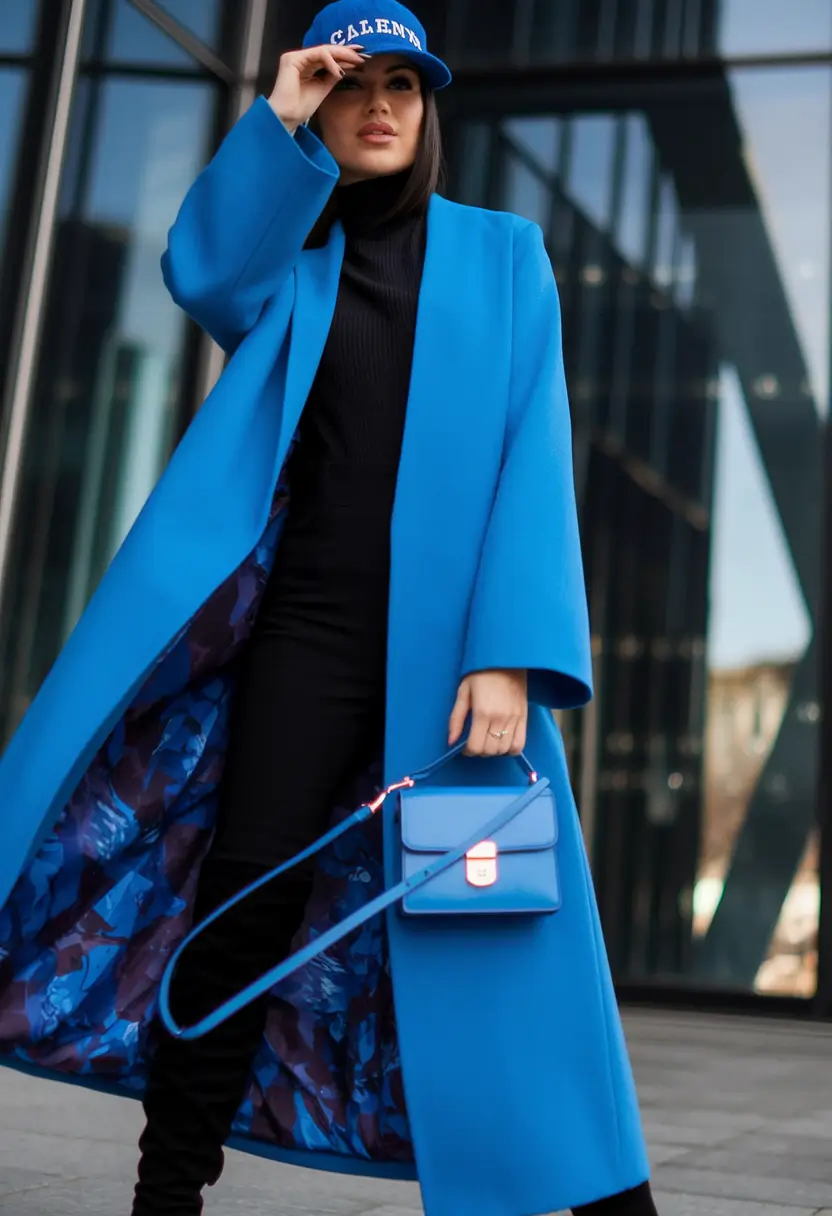 Hot Fall outfits Trends to Copy in 2025+Statement Blue for a City Power Move