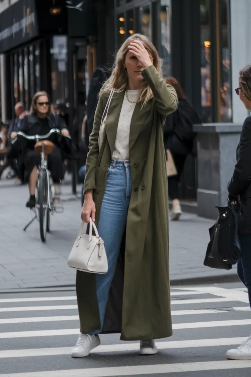 Hot Fall outfits Trends to Copy in 2025+Effortless Trench and Denim Combo for the Win