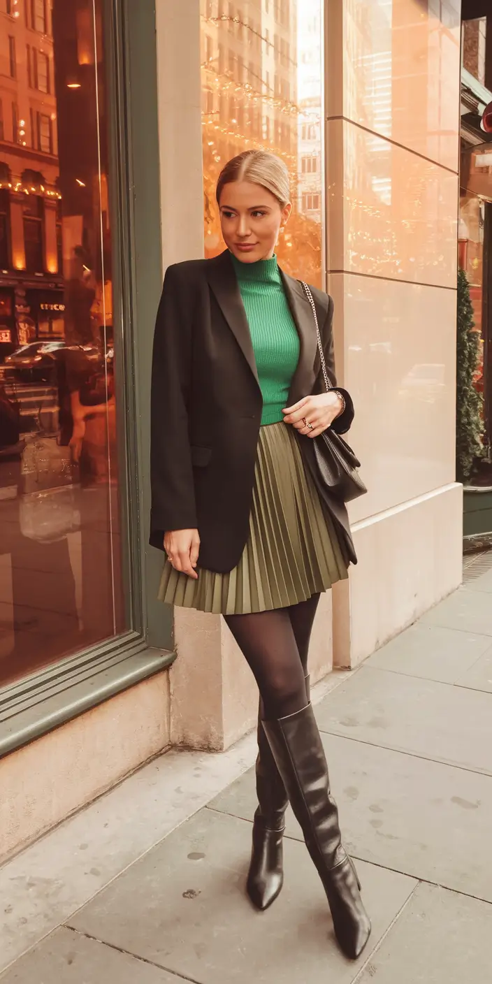 midsize fall outfits ideas 2025 Street Smart Meets Preppy Classic