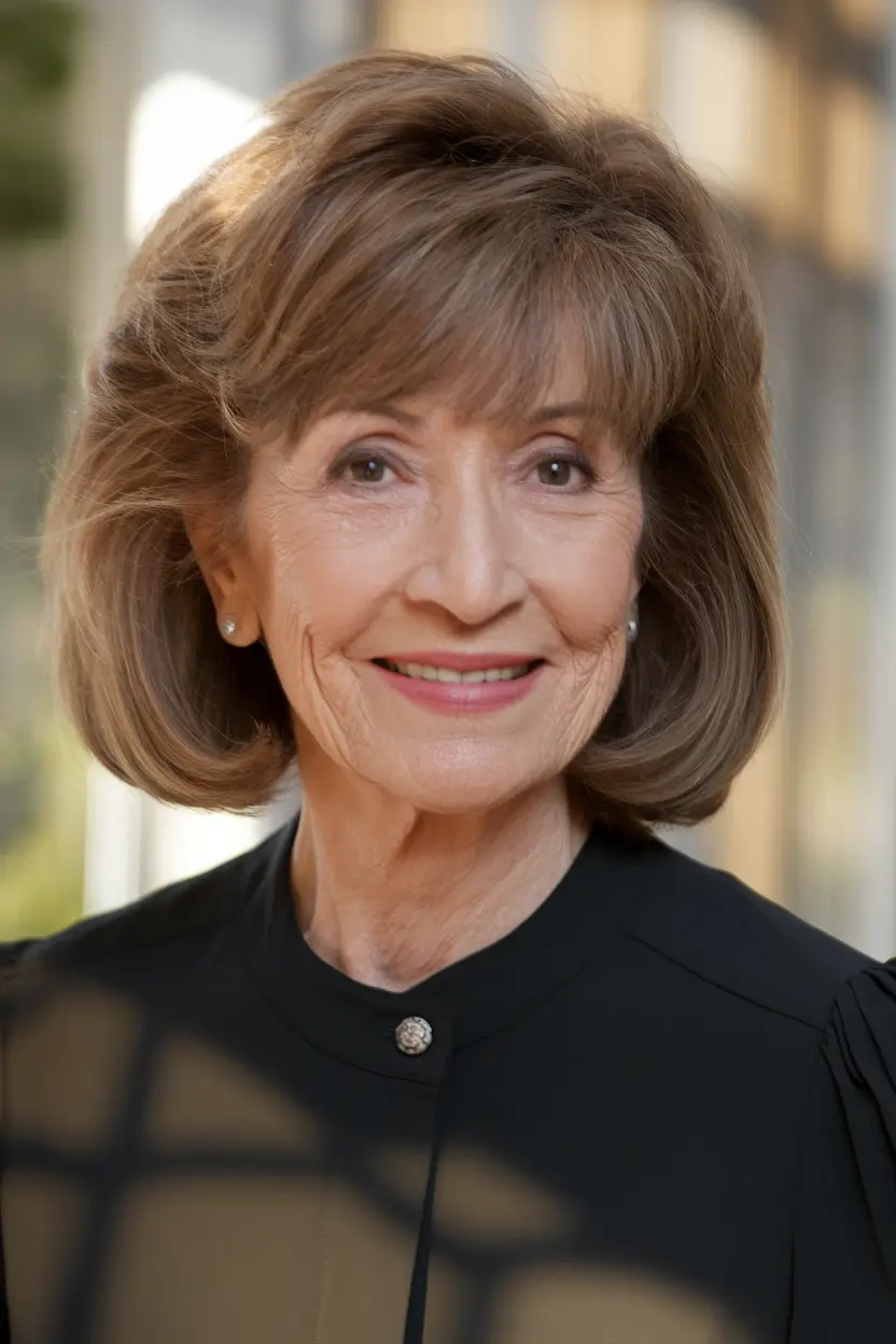 Hair trends 2025 Volumized Rounded Lob with Side Fringe