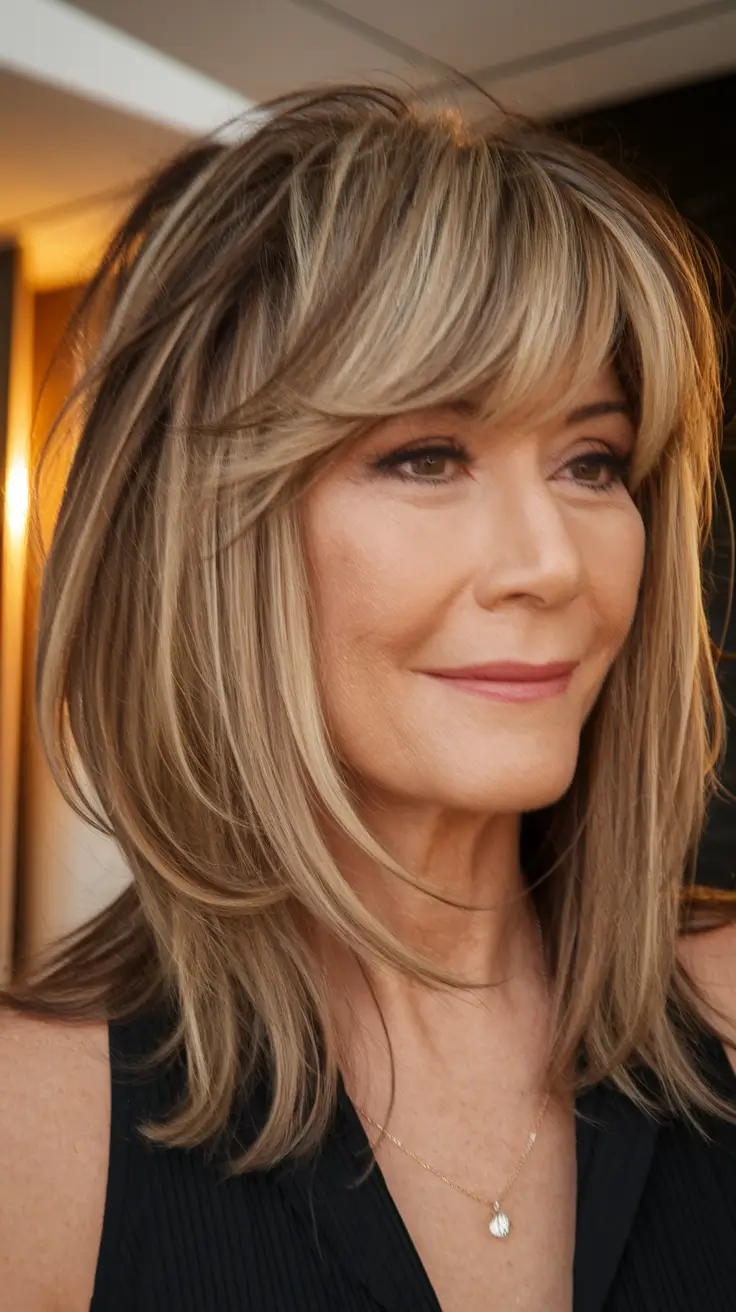 Hair trends 2025 Modern Shag with Feathered Bangs
