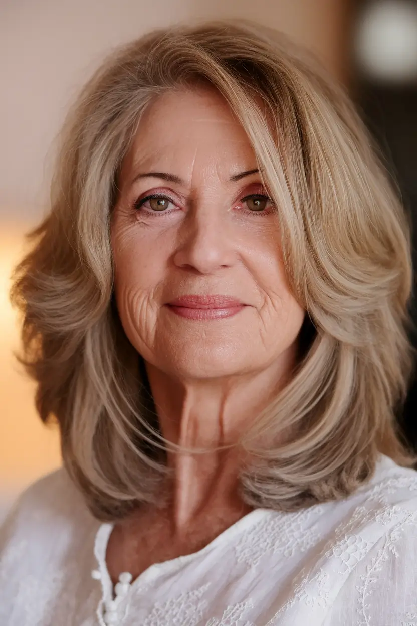 Hair trends 2025 Layered Blowout with Flowy Ends