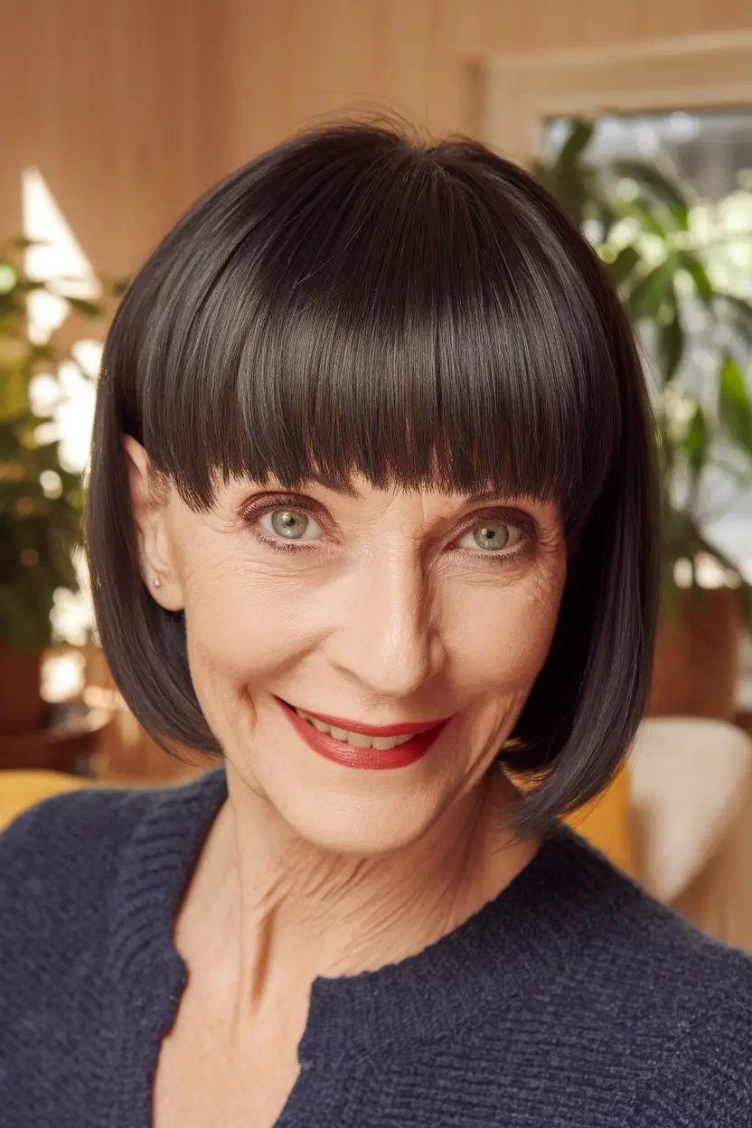 Hair trends 2025 Classic Bob with Precision Bangs