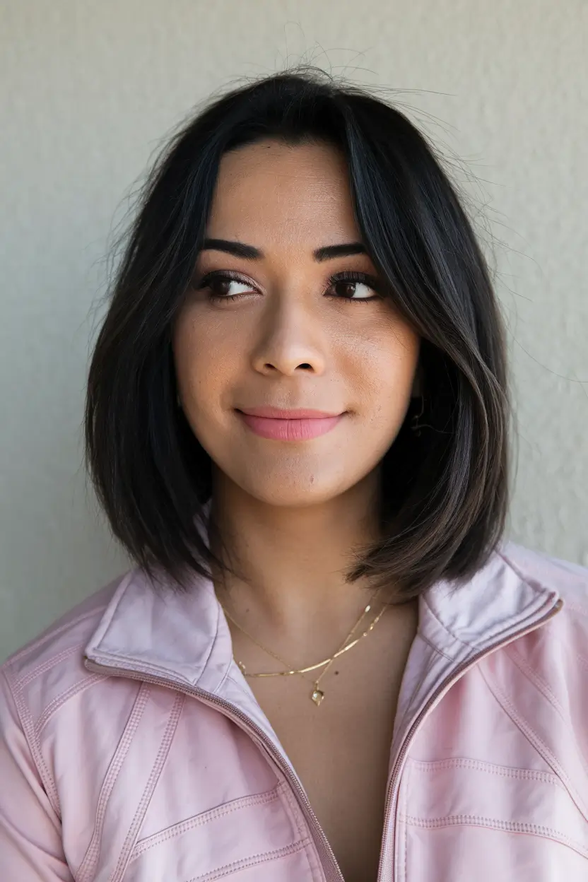 water fall hairstyle women short hair Effortless Bob with Subtle Layers