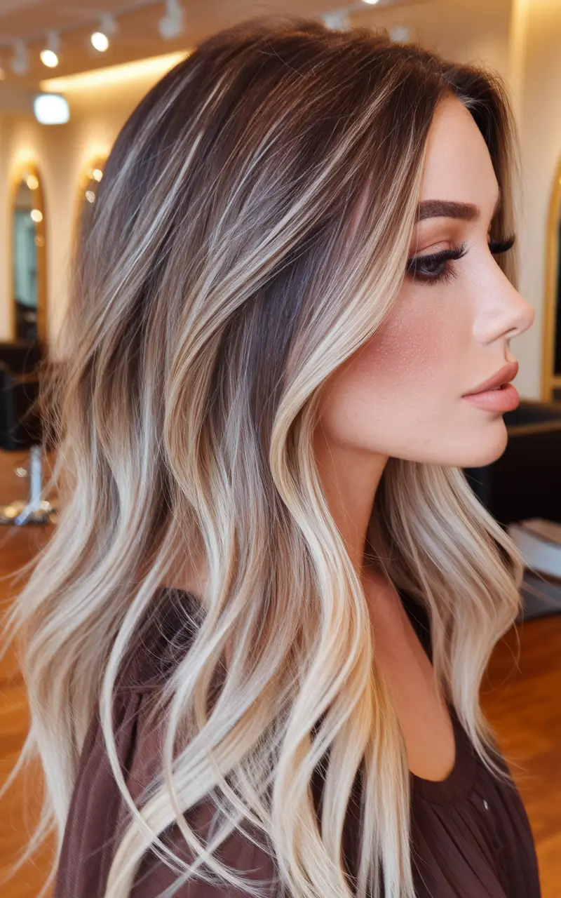 Must-Try Fall Blonde Hair Colors for 2025 – High-Contrast Blonde with Dimensional Ribbons