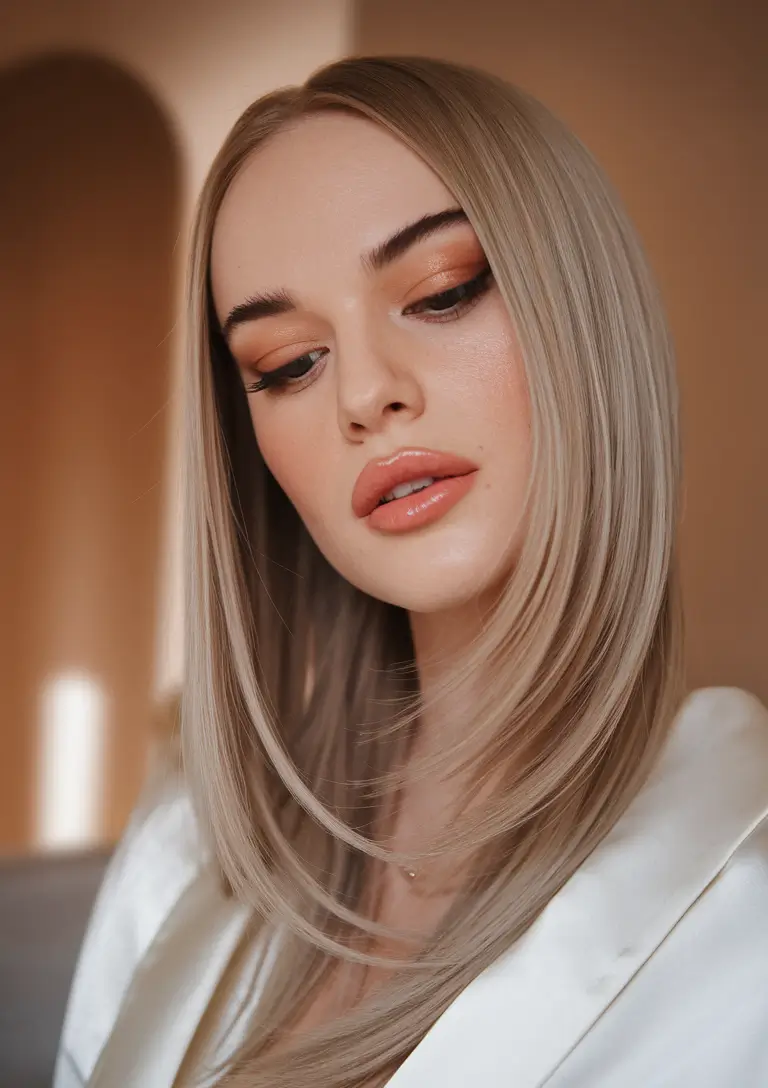 Must-Try Fall Blonde Hair Colors for 2025 – Cool Beige Layers with Precision Ends
