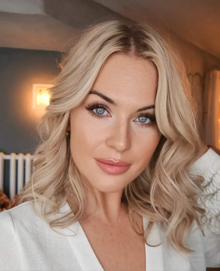 Must-Try Fall Blonde Hair Colors for 2025 – Soft Sand-Dune Waves for Blue-Eyed Beauties