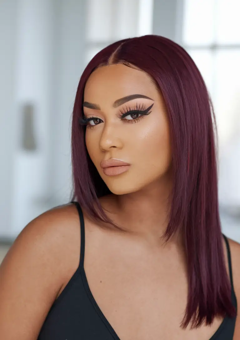 fall red hair color Deep Plum Silk for Bold Fall Drama