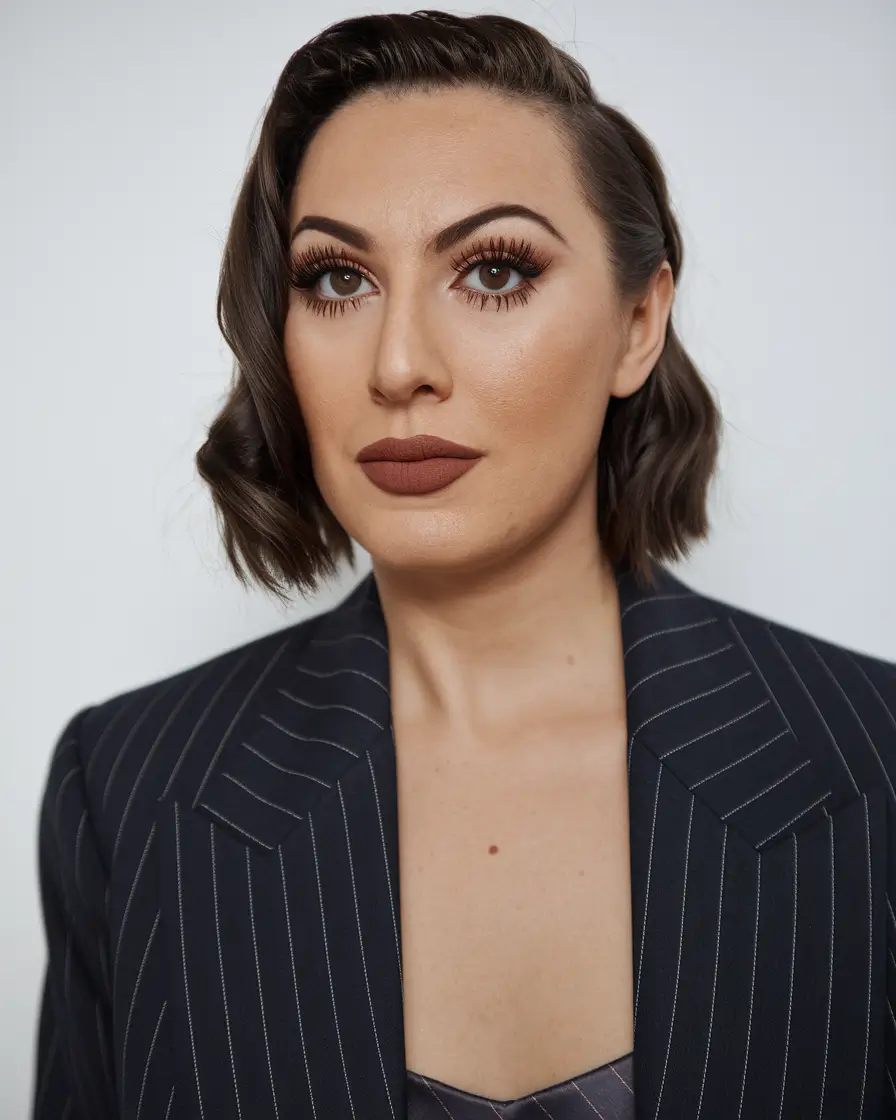 fall short haircuts Retro Waves with a Side Sweep