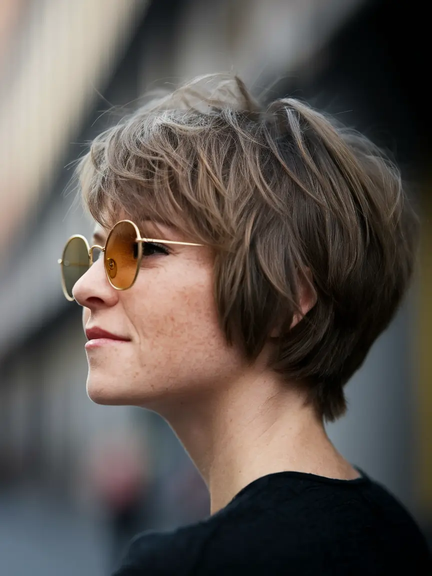 fall short haircuts Effortless Mushroom Pixie