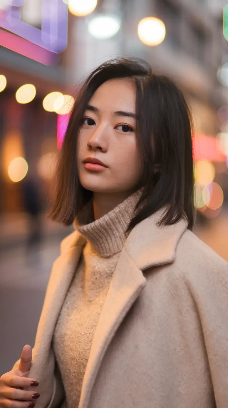 fall short haircuts Minimalist Mid-Length Bob with Tapered Ends