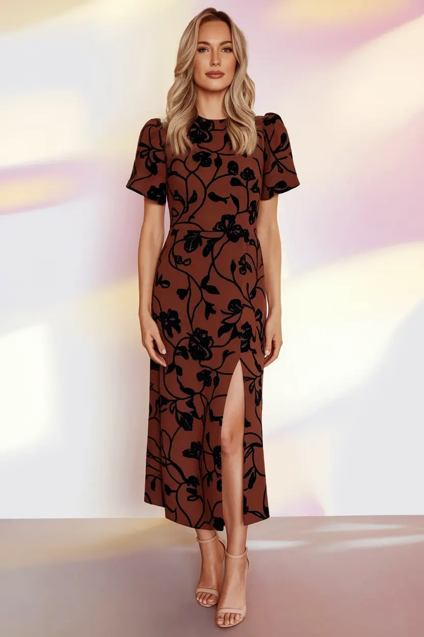 october wedding guest outfits ideas 2025 Earthy Florals with a Modern Twist