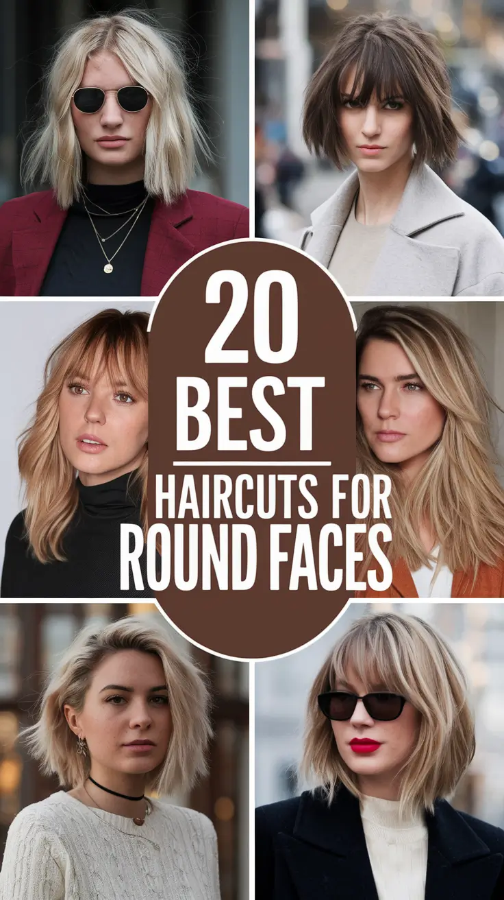 Best Fall Haircuts for Round Faces in 2025: Chic Cuts from Short Layers to Long Curtain Bangs
