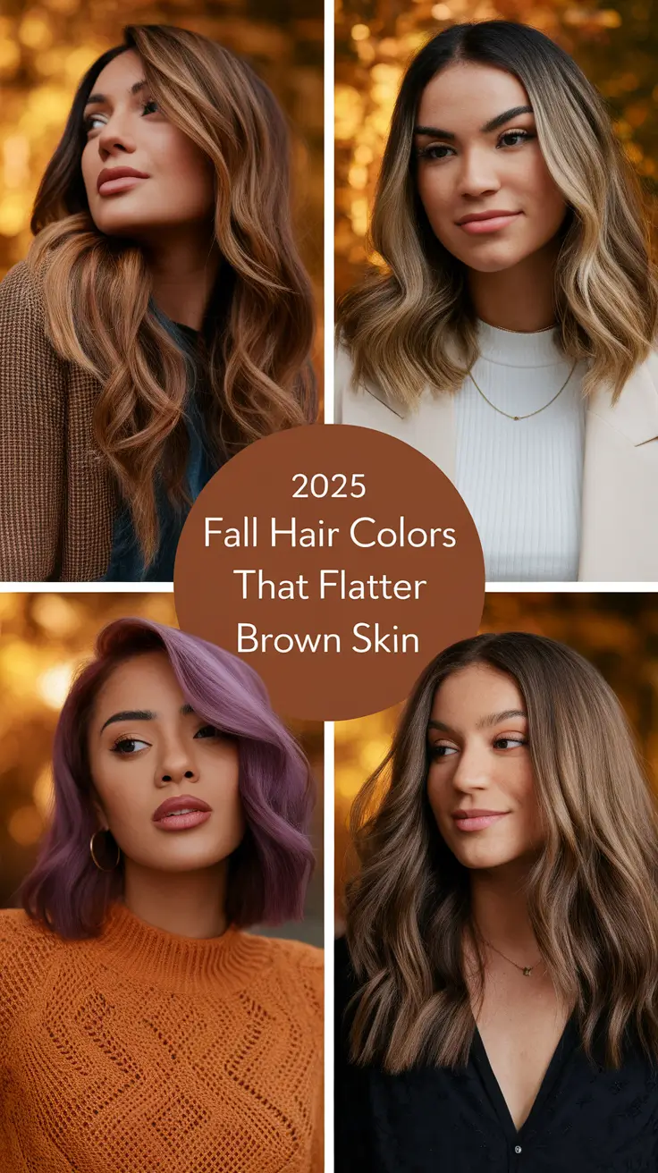 2025 Fall Hair Colors That Flatter Brown Skin: From Chocolate Brown to Blonde Highlights