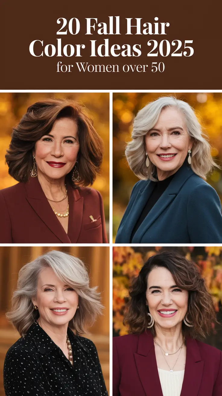 Fall Hair Color Ideas 2025 for Women Over 50 That Feel Fresh, Confident, and So You
