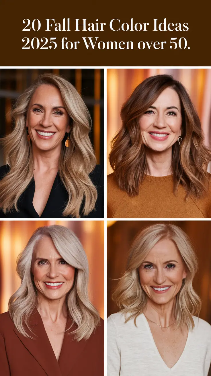 Fall Hair Color Ideas 2025 for Women Over 50 That Feel Fresh, Confident, and So You