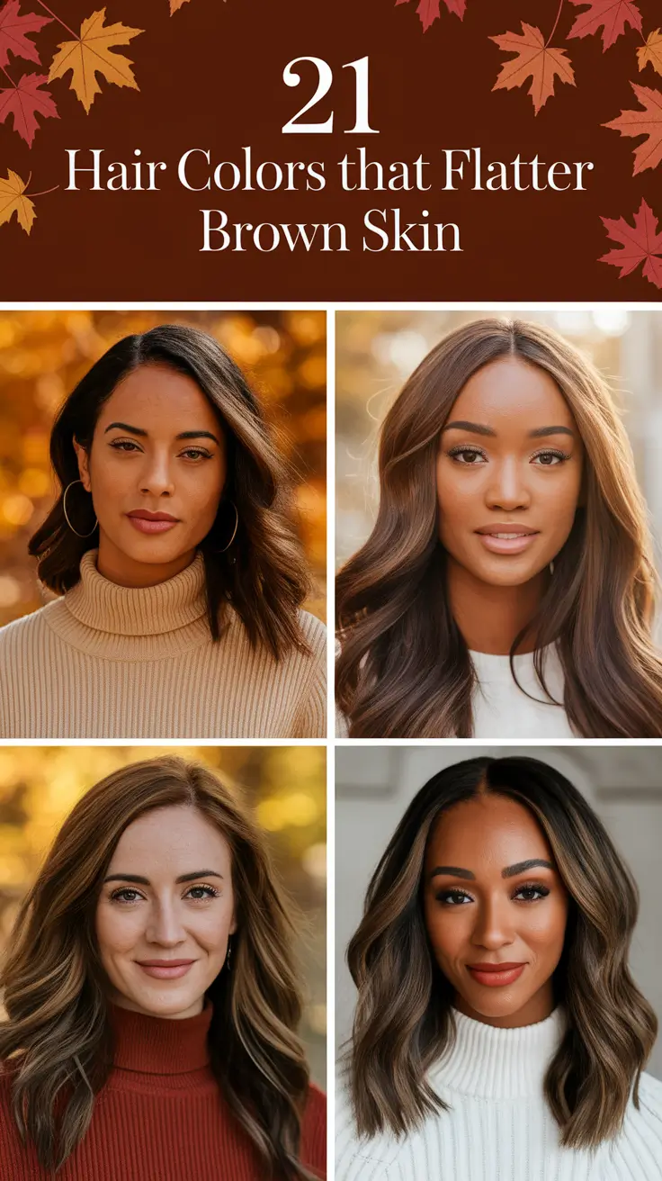 2025 Fall Hair Colors That Flatter Brown Skin: From Chocolate Brown to Blonde Highlights