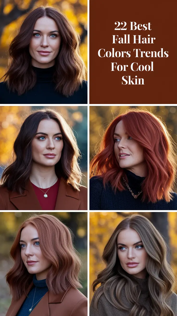 Best Fall Hair Colors Trends 2025 for Cool Skin: Elegant Ideas for Pale and Olive Tones