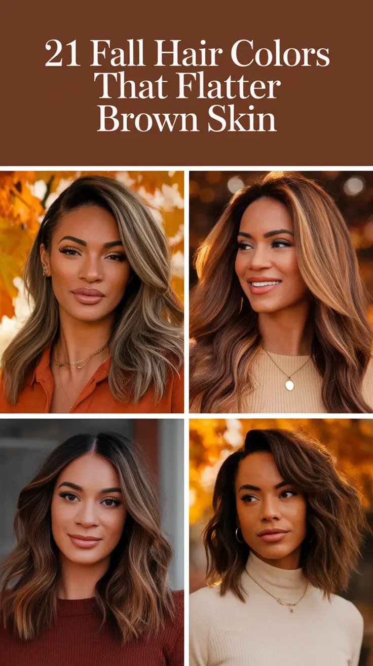 2025 Fall Hair Colors That Flatter Brown Skin: From Chocolate Brown to Blonde Highlights
