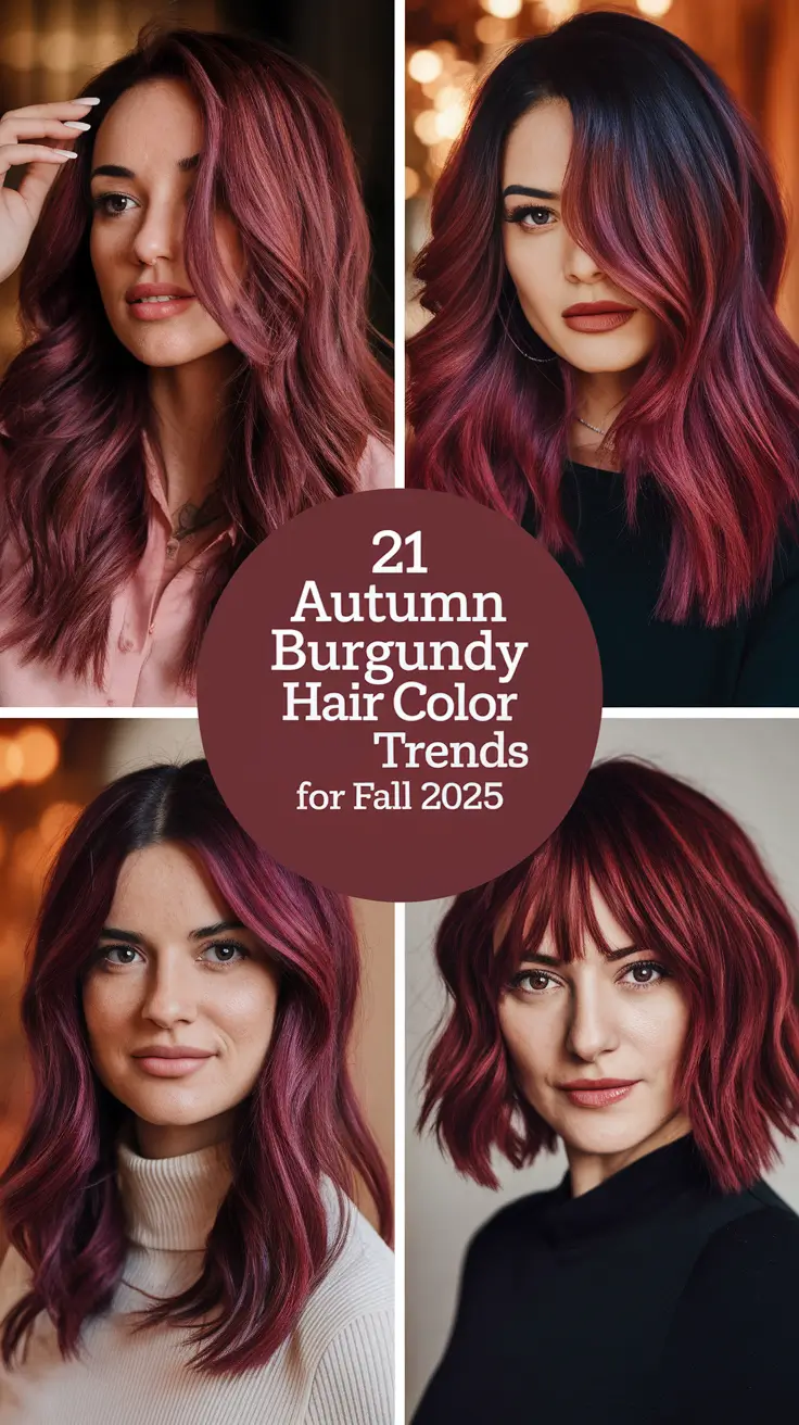 Autumn Burgundy Hair Color Trends for Fall 2025: Cozy, Bold & Absolutely Aesthetic