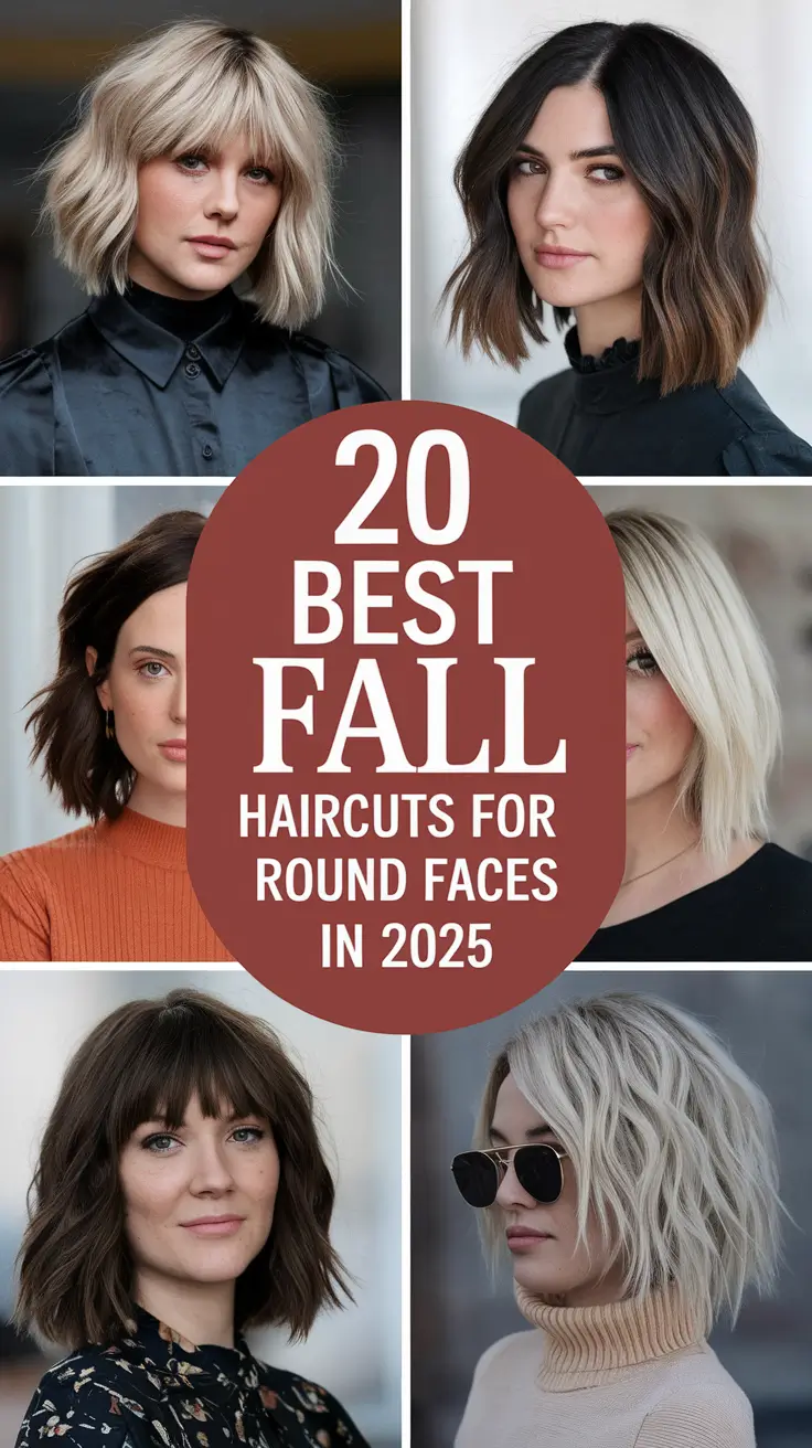 Best Fall Haircuts for Round Faces in 2025: Chic Cuts from Short Layers to Long Curtain Bangs