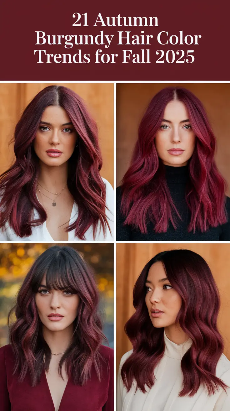 Autumn Burgundy Hair Color Trends for Fall 2025: Cozy, Bold & Absolutely Aesthetic