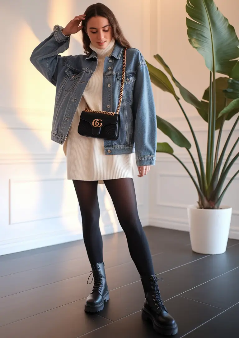 2000s fashion Cozy Layers with a Downtown Attitude