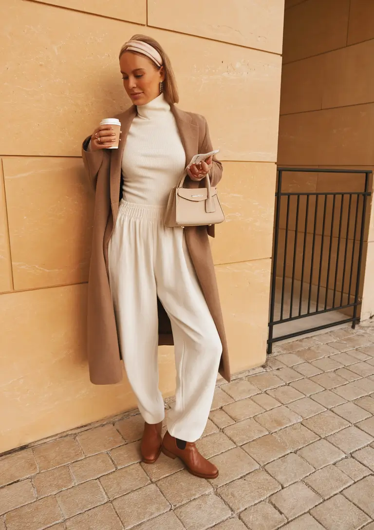 work outfits women latina Oat Milk Neutrals and Luxe Layers