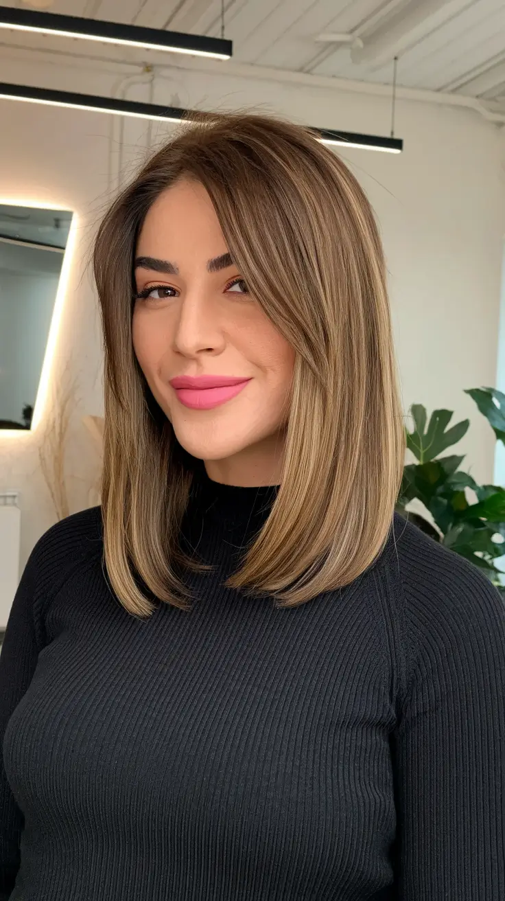 fall bob hairstyles blonde Honey-Toned Lob with Sleek Layers