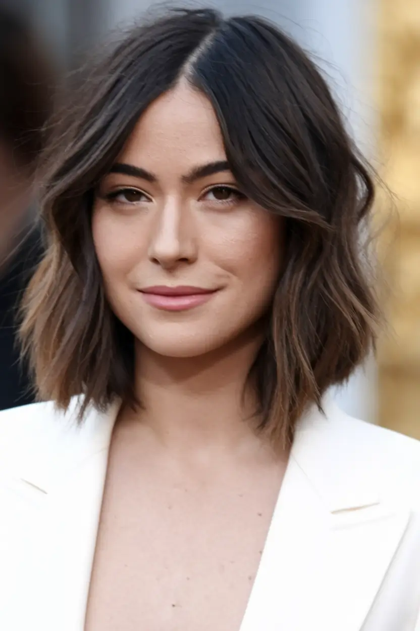 fall bob hairstyles Textured Brunette Power Bob