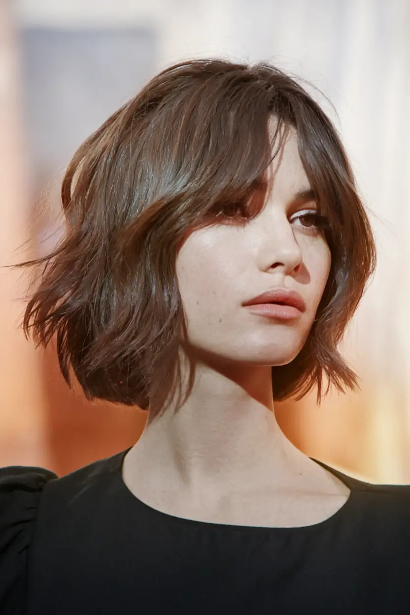 fall bob hairstyles cut and color medium French-Inspired Tousled Bob