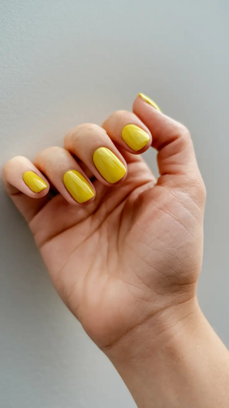 2025 early fall nails Sunbeam Yellow