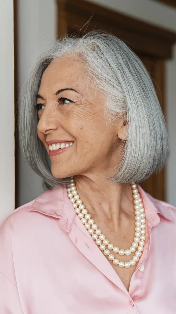Fall 2025 Hairstyles That Flatter 60+ Women Classic Medium-Length Bob
