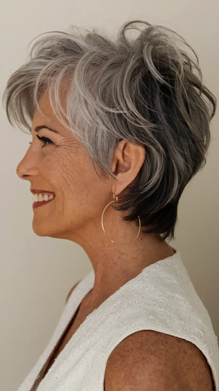 Age-Defying hairstyles for Women 50: Fall Trends 2025 Playful Tousled Crop