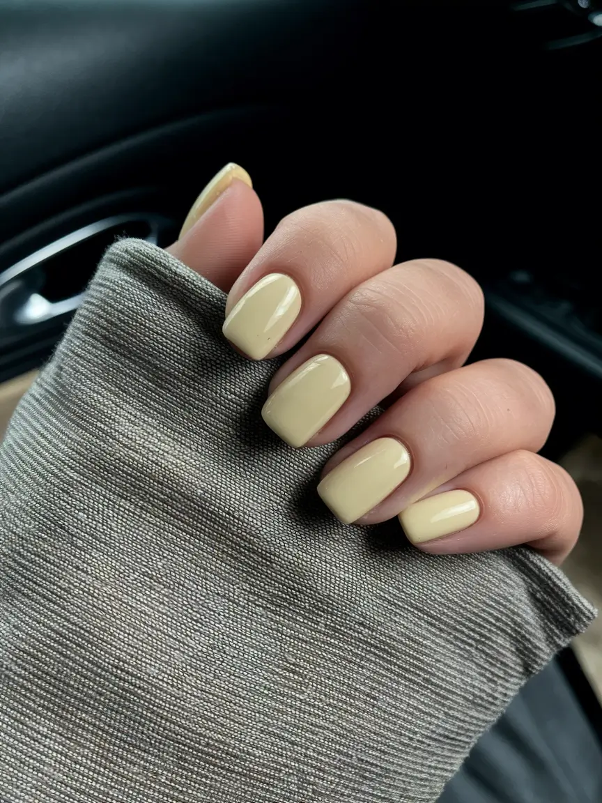 autumn nails colors Warm Beige Minimalism