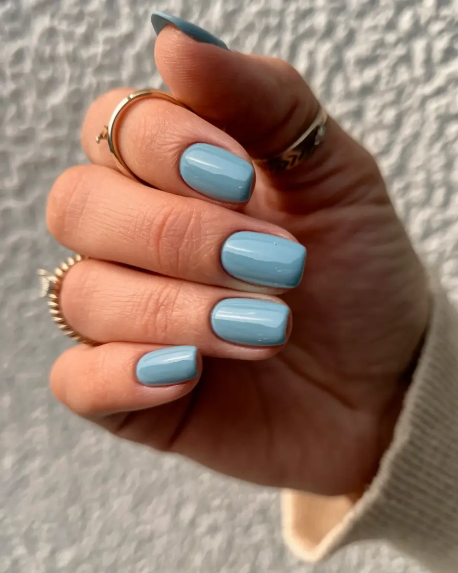 autumn nails colors Sky Blue Calm