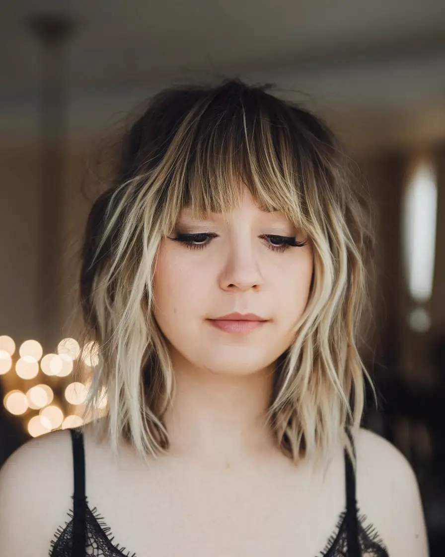 fall shag haircuts short Choppy Bob-Length Shag