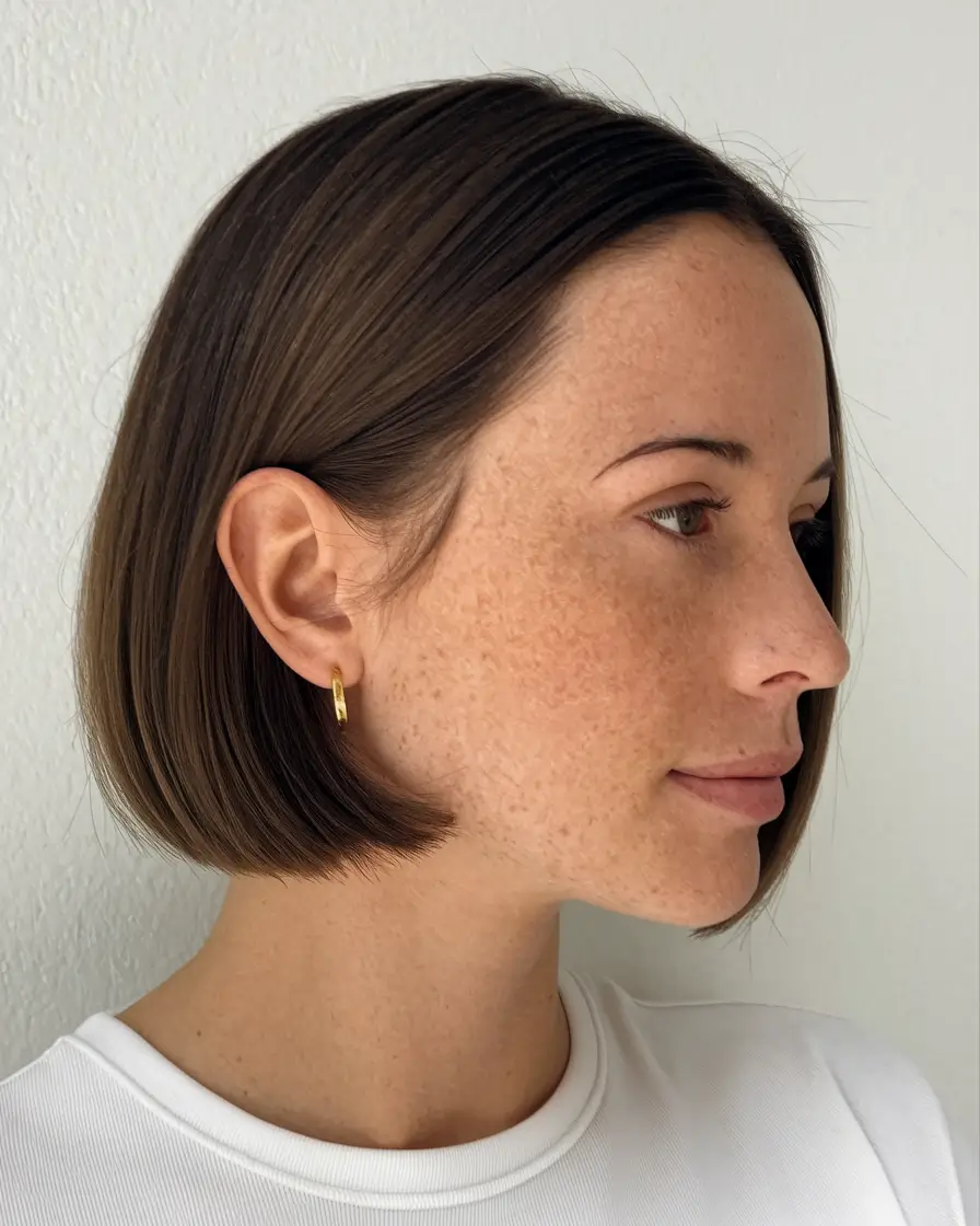 bob haircut fall 2025 Soft Brunette Bob