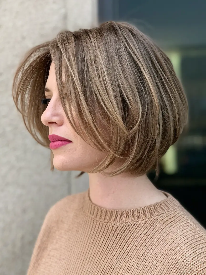 bob haircut fall 2025 Layered Textured Bob