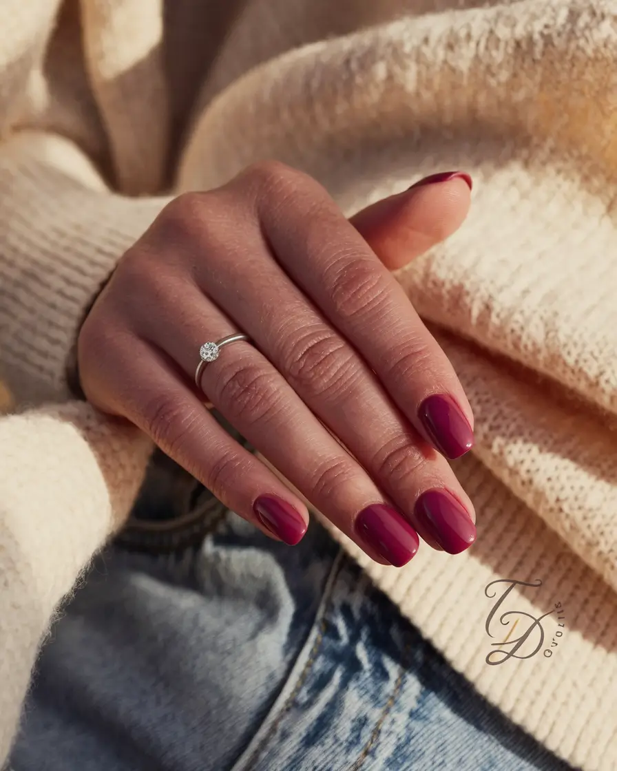 autumn nails designs Plum Romance