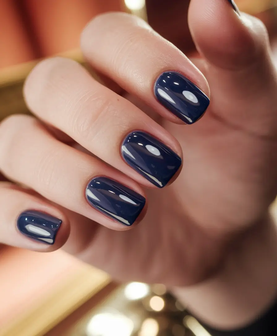 autumn nails designs Midnight Indigo