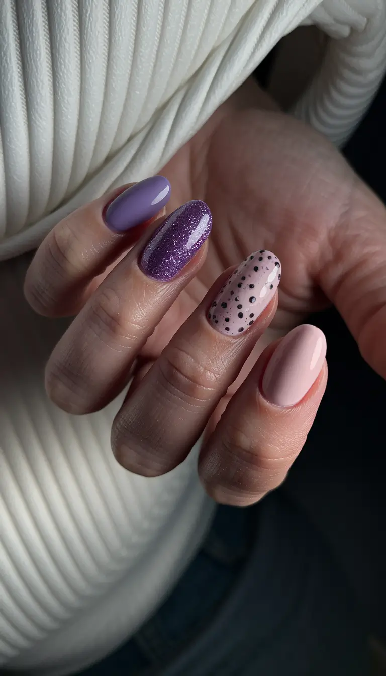 autumn nails designs Playful Lilac Mix