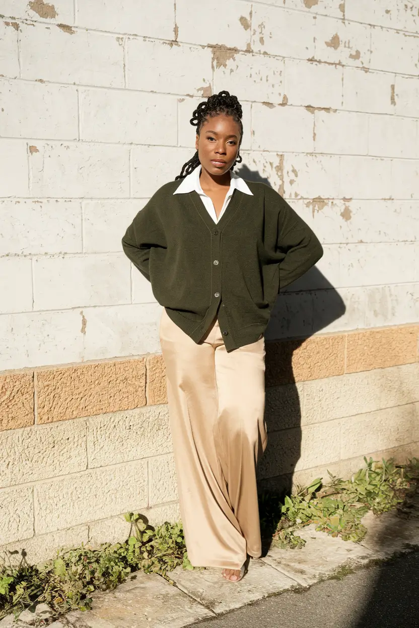 fall outfits black women casual Minimalist Layers with Ease