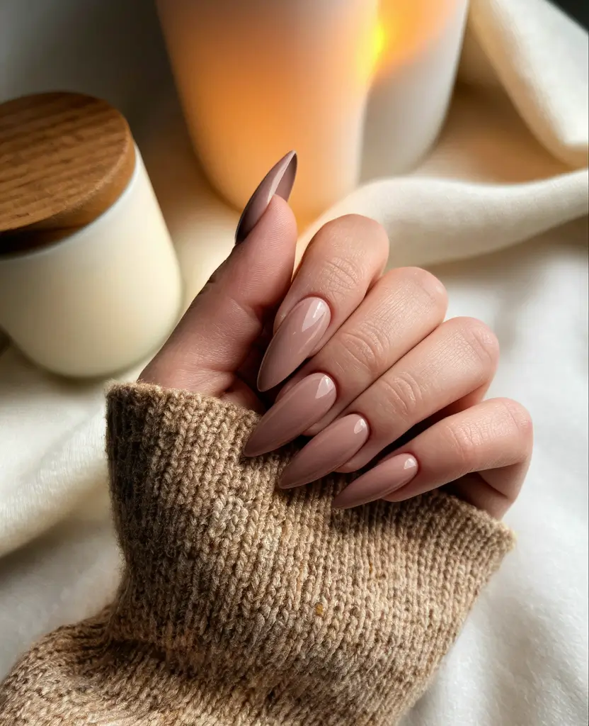 fall color nails autumn Neutral Nude Comfort