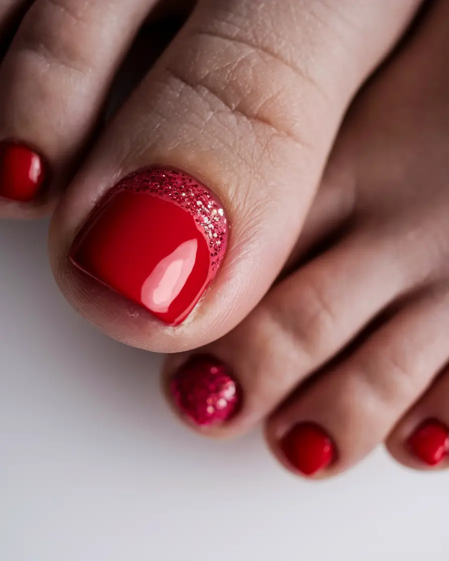 Fall 2025 Toe Nail Design Ideas Red Spark Glam